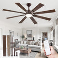 ZMISHIBO 72" Ceiling Fans with Lights for Patio, Living Room, Remote