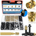 400Pcs Metric Heat Set Insert, M2 M2.5 M3 M4 M5 M6 Female Thread Knurled Nuts Assortment Kit, Brass Threaded Inserts for Plastic and 3D Printing Components (Threaded Inserts Ket)