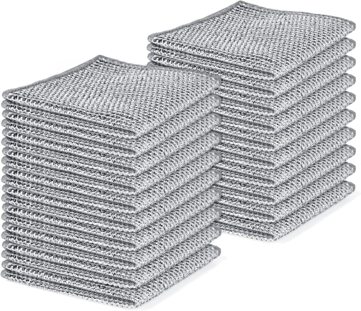 Aidoclip Non-Scratch Steel Wool Dishcloths Kitchen Scrubbers