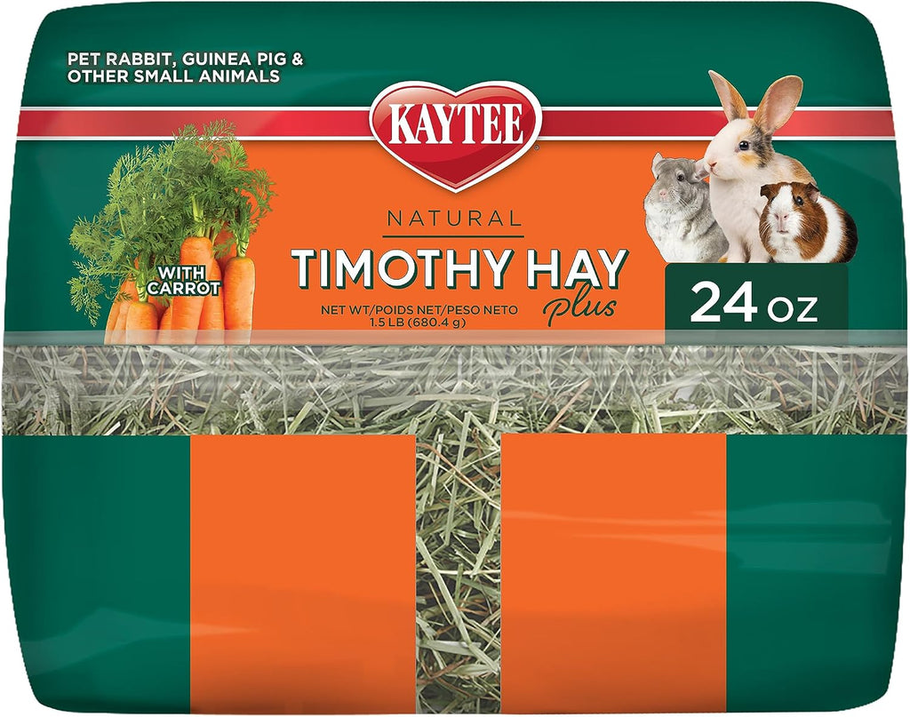 Kaytee All Natural Timothy Hay Plus Carrots for Guinea Pig & Rabbit