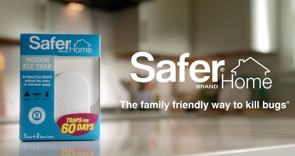 Safer Home Flying Insect Trap, Plug-in Fruit Fly Trap for Indoors, 2-Pack