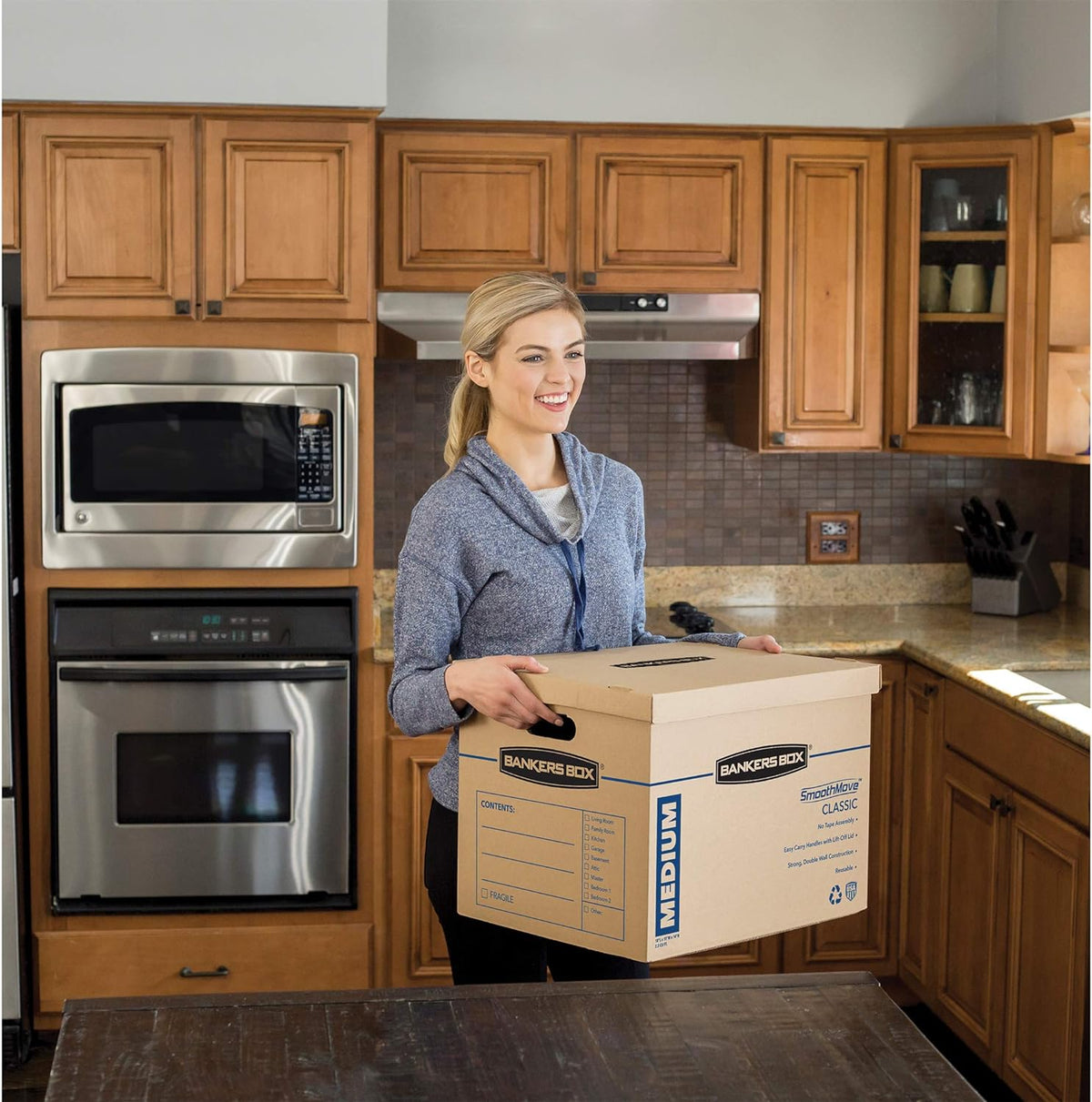 Bankers Box 20-Pack Medium Classic Moving Boxes with Reinforced Handles
