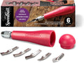 Speedball 4131 Linoleum Cutter – 5 Assorted Lino Cutters Includes Plastic Storage Handle, Made in The USA