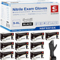 Schneider Black Nitrile Gloves, Gloves Disposable Latex Free, Powder Free