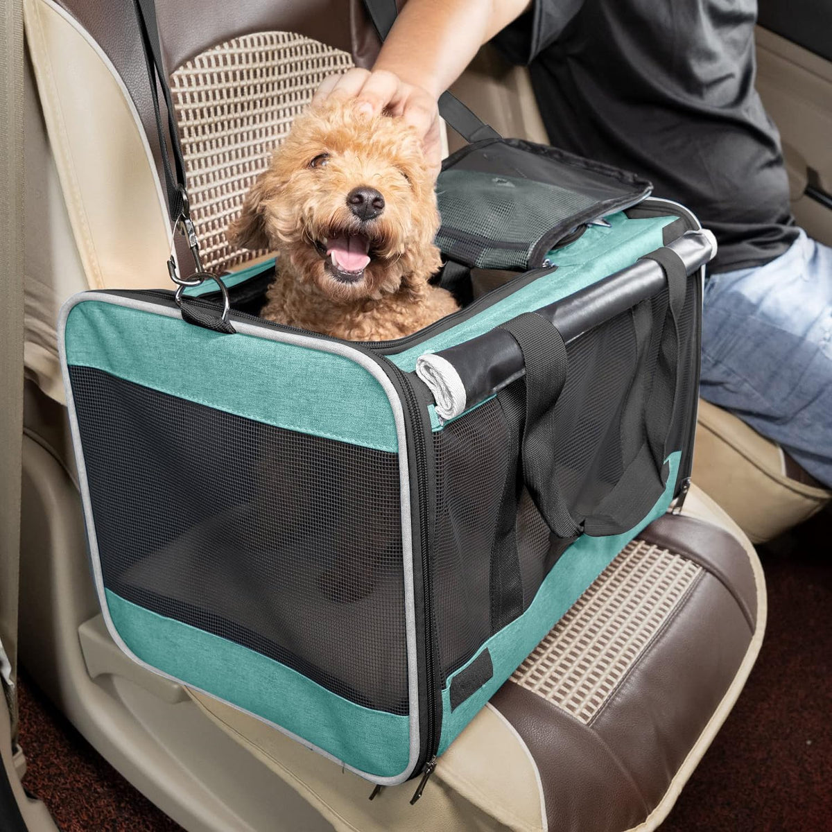 GAPZER Small Dog Carrier Yorkshire Puppy Softshell Chihuahua Transport Cage