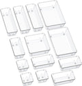 SMARTAKE 13-Piece Drawer Organizers with Non-Slip Silicone Pads, 5-Size