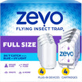 Zevo Flying Insect Trap for Fruit Flies & Gnats, 2 Plug-in Bases, 2 Refills