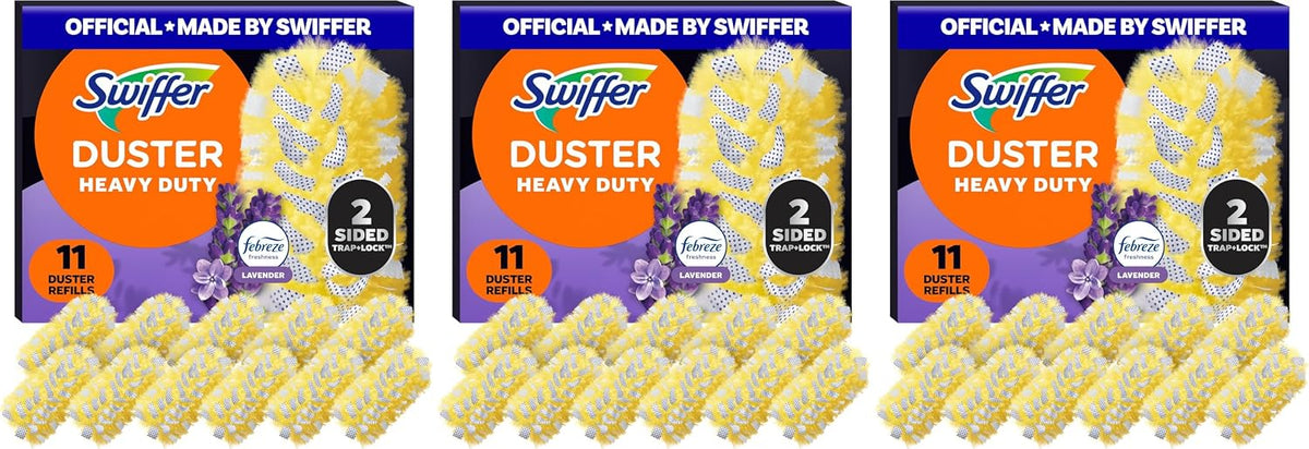 Swiffer Dusters Heavy Duty Multi-Surface Duster Refills for Cleaning, Lavender, 11 Count