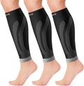 CAMBIVO Calf Compression Sleeve 3 Pairs Footless Compression Socks Running