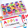 Gamenote Magnetic Alphabet Letters Kit, 238 Pcs with Magnet Board