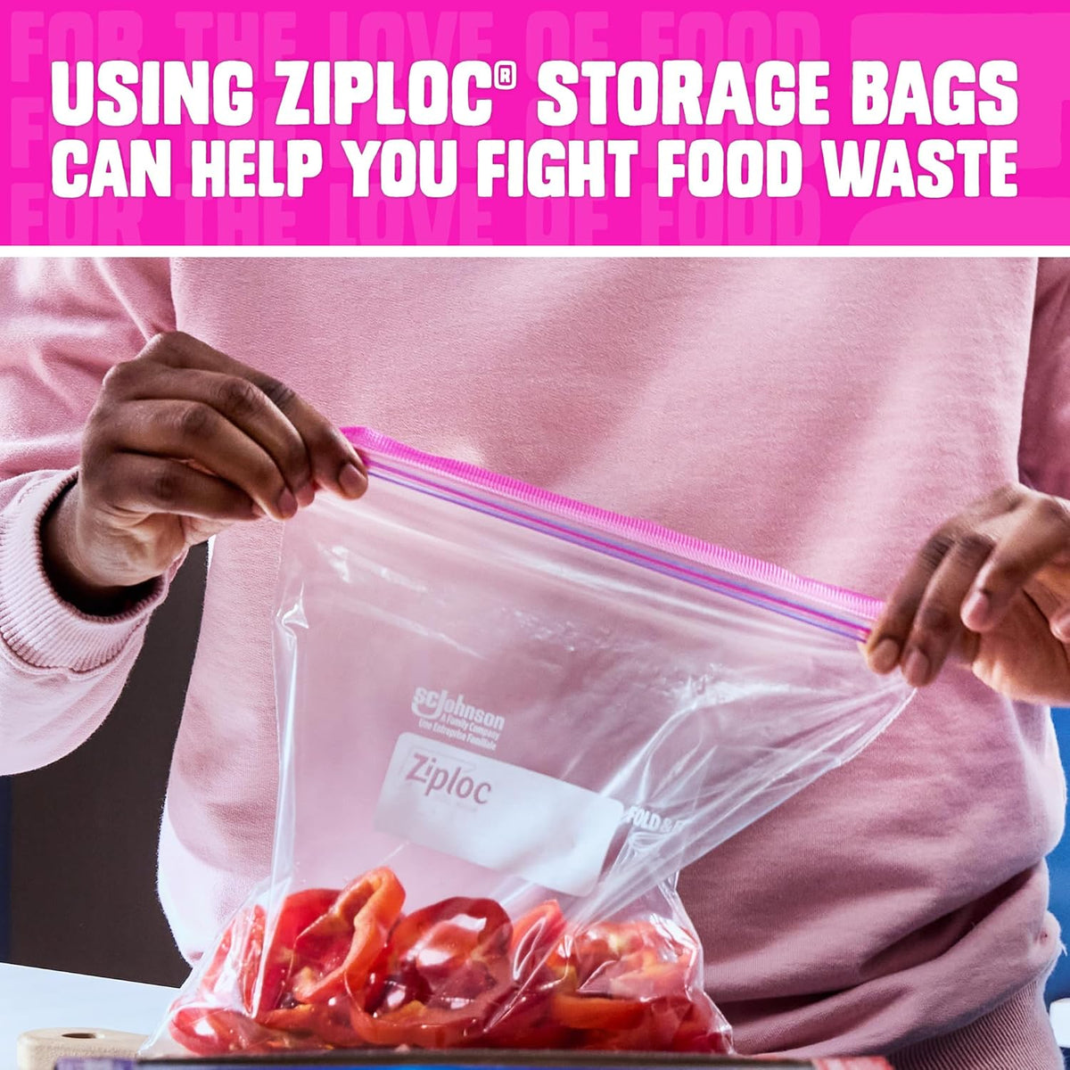 Ziploc Quart Food Storage Bags, Stand-Up Bottom, 80 Count