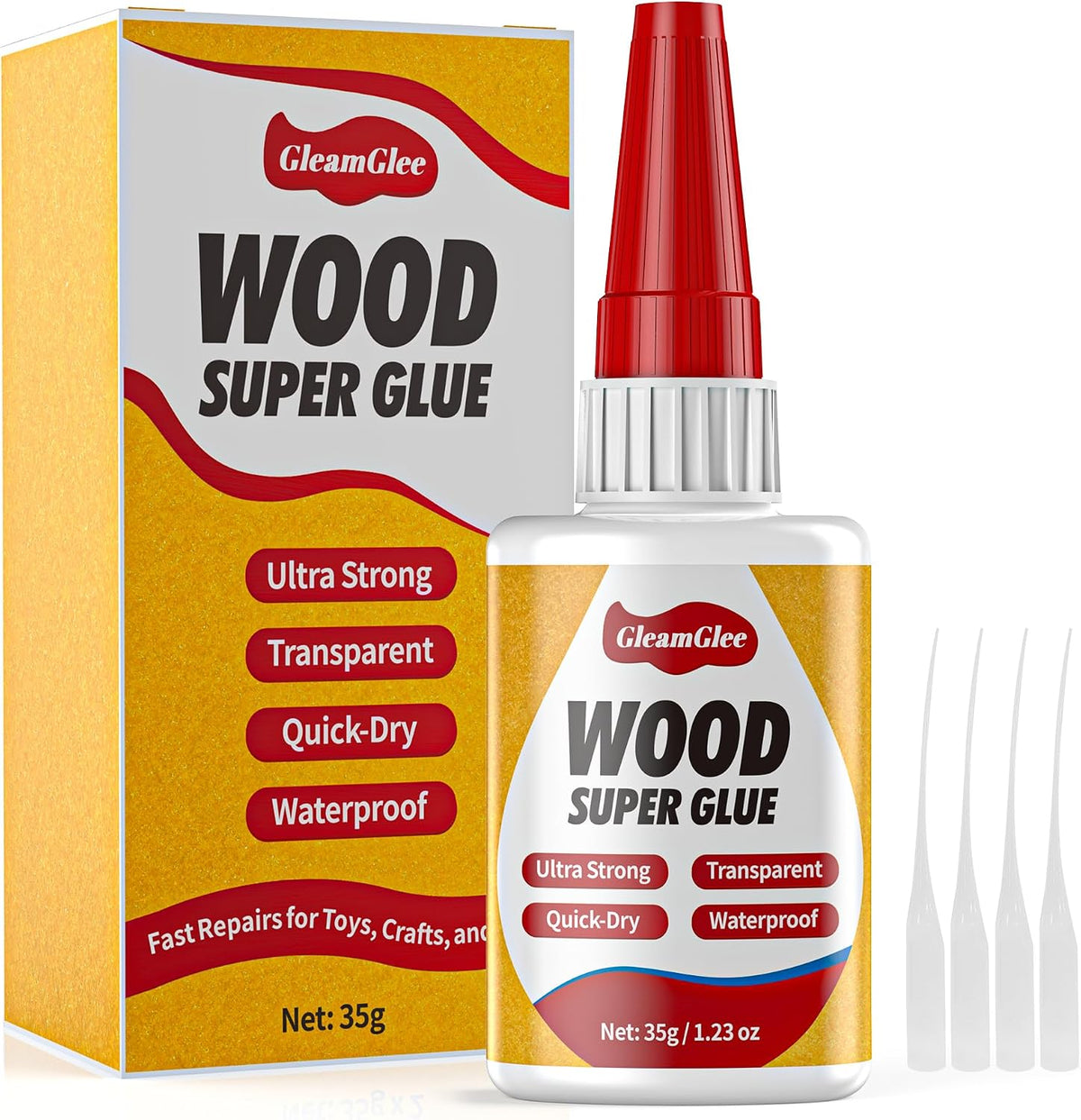 Leather Glue 1.23 oz, Ultra Strong Waterproof Flexible Clear Adhesive