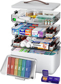 CTIME 3-Tier Medicine Organizer - Portable Medicine Cabinet with Handle