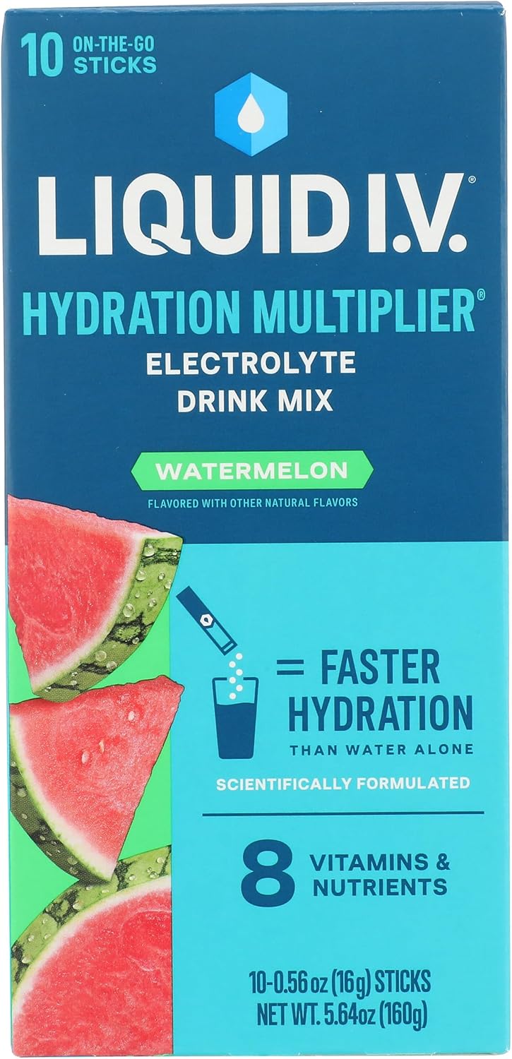 Liquid IV Watermelon Hydration Drink Mix 10 Count, 0.56 OZ