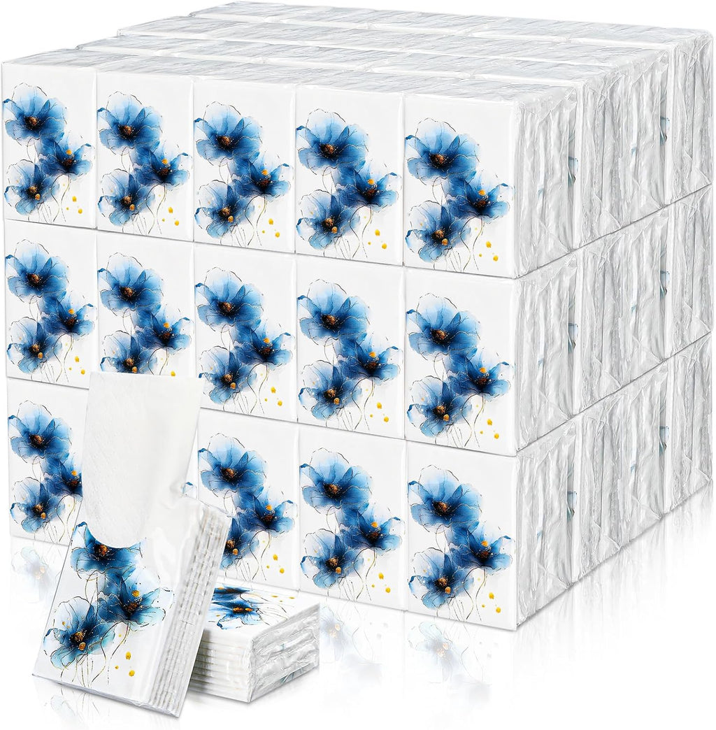Therwen 100 Pack Pocket Tissues Travel Bulk 1000 Sheet, Cool