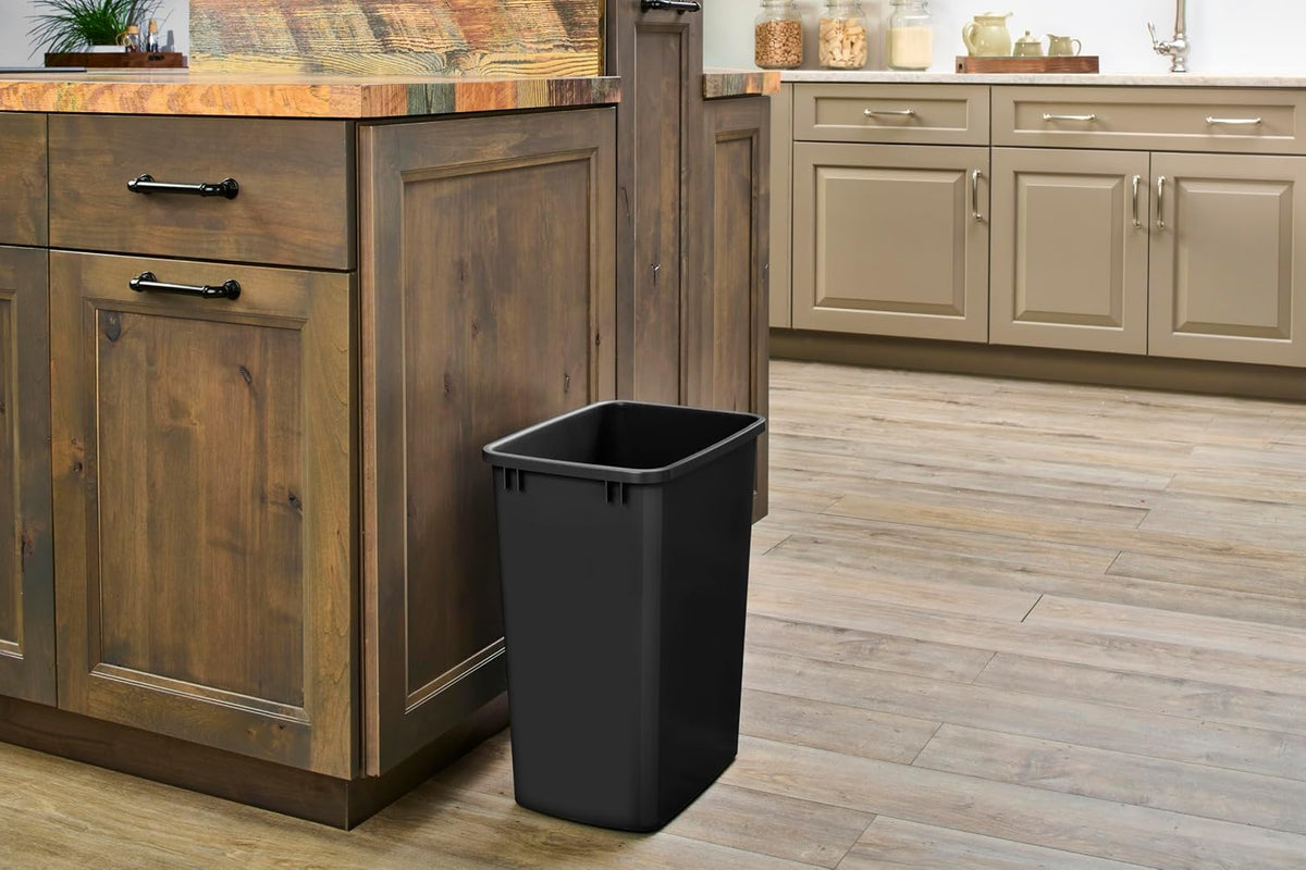 Rev-A-Shelf Double Pullout Garbage Trash Cans for Kitchen Cabinets, 35 Qt