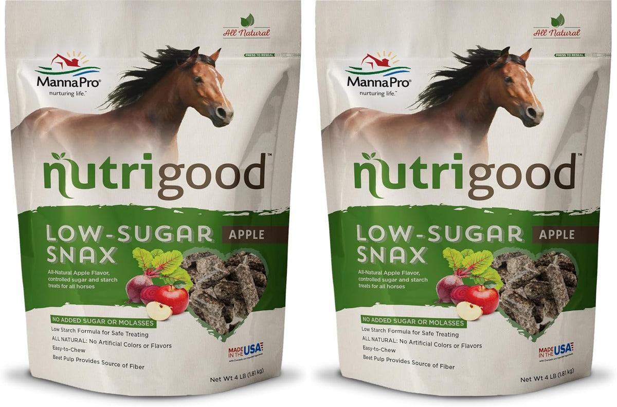 Manna Pro NutriGood Low-Sugar Apple Horse Treats, 4 lb Bag