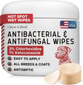 Dog Paw Wipes Antibacterial 50 Count - Antifungal Wipes for Dogs