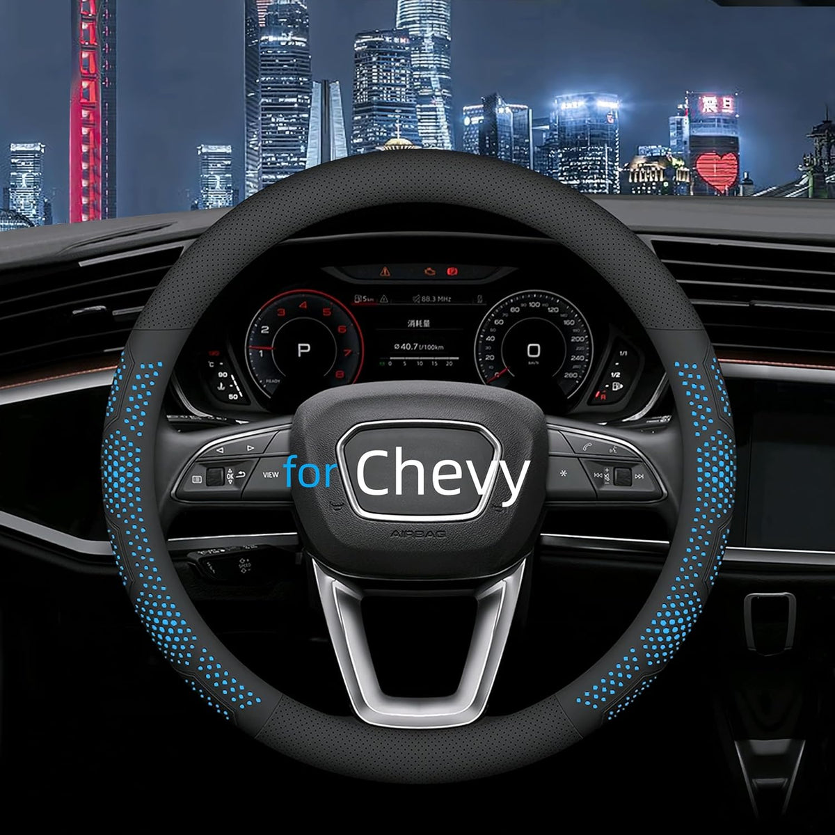 Yangday Leather Steering Wheel Cover for Chevy Silverado 1500 2500 3500