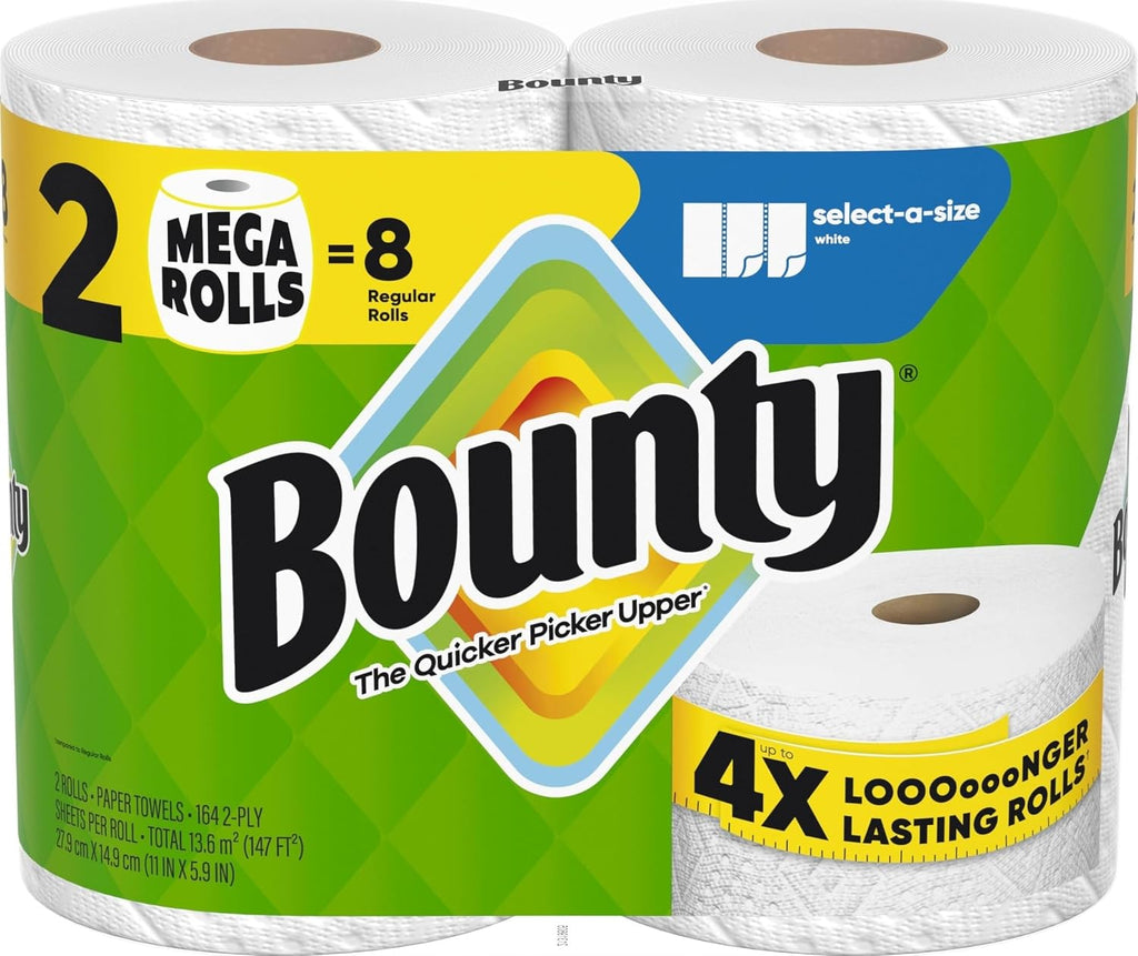 Bounty Select-A-Size Paper Towels, White, 8 Triple Rolls = 24 Regular Roll