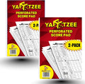Perforated Yahtzee Score Pads: 120 Easy Tear Off Score Sheets, Large Print, Compatible with Yardzee and Yahtzee Games