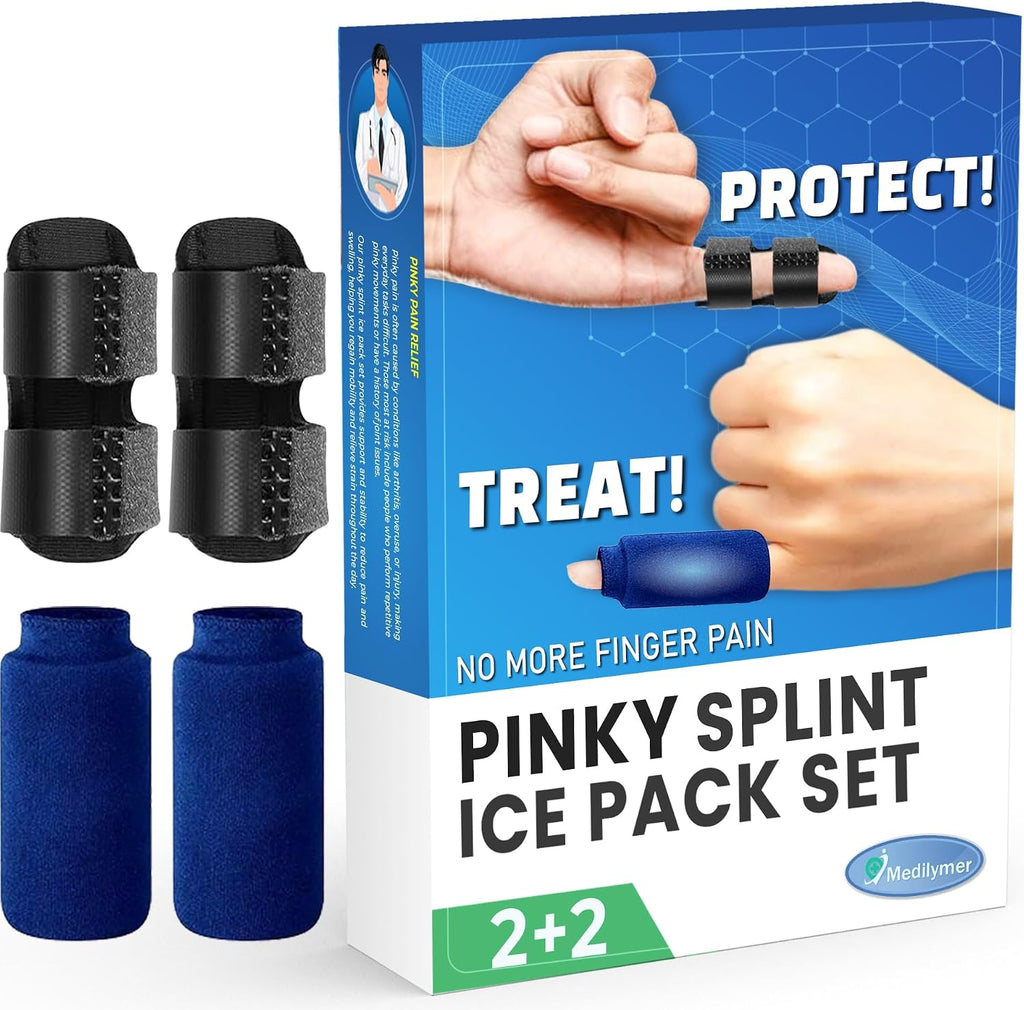 Pinky Finger Splint (2 Pack) Trigger Finger Pinky Splint for Pain Relief