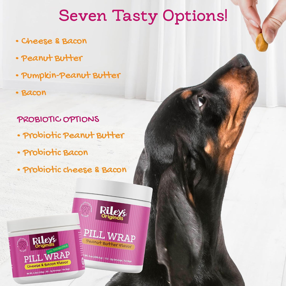 Riley's Pill Wrap for Dogs - Cheese & Bacon Pill Paste for Dogs - 4.2oz