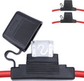 ecocstm 2 PCS Inline Fuse Holders 12V, 16 AWG Car Gauge Inline Fuses,