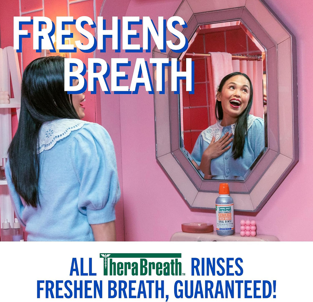 TheraBreath Whitening Mouthwash, Dazzling Mint, 16 oz, 2-Pack