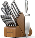 Astercook Knife Set 15 Piece German Steel Kitchen Knife Block Set