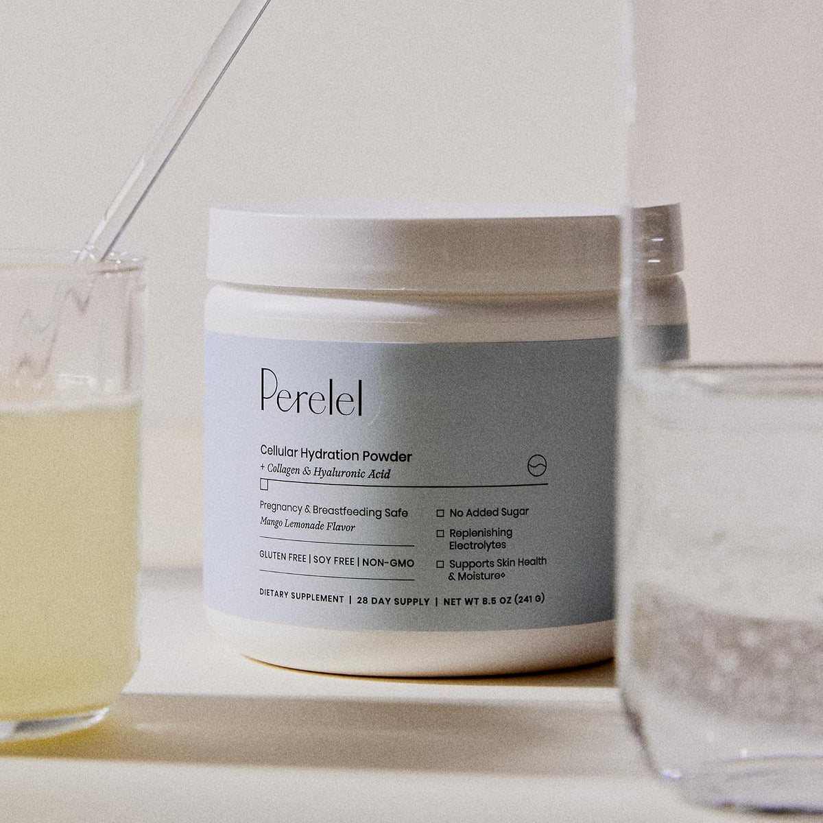 Perelel Electrolyte Powder with Collagen & Hyaluronic Acid, Mango Lemonade