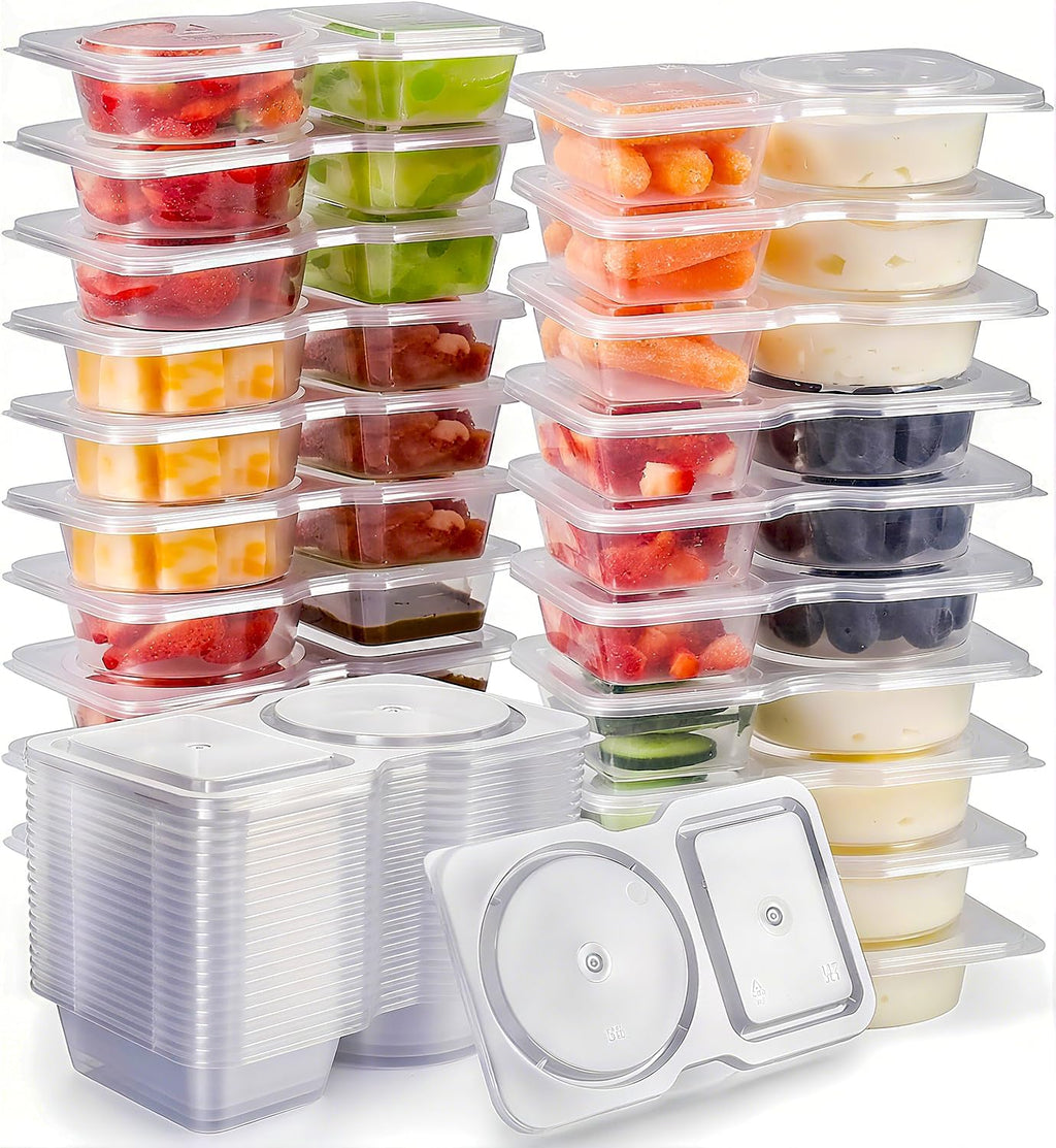 Reusable Snack Containers with Lids 20Pcs,Travel Snack Pack Boxes Camping