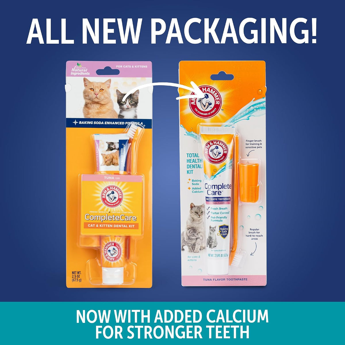 Arm & Hammer Complete Care Cat Dental Kit, Tuna Flavor, 2.5 Oz