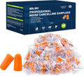 NRR 33dB Foam Ear Plugs with Cord,100 Pairs/Box，for Sleeping