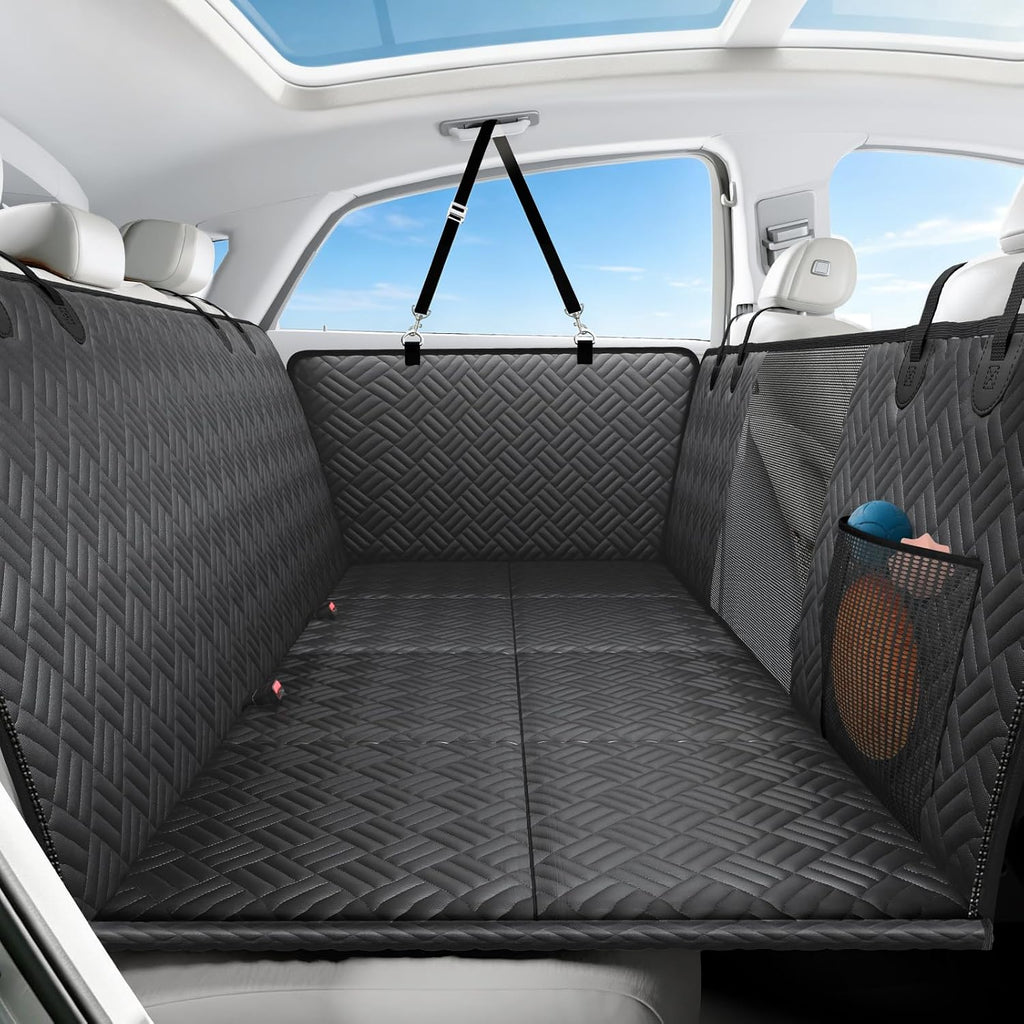 PROZAR Dog Car Seat Cover for Back Seat, Hard Bottom Back Seat Extender