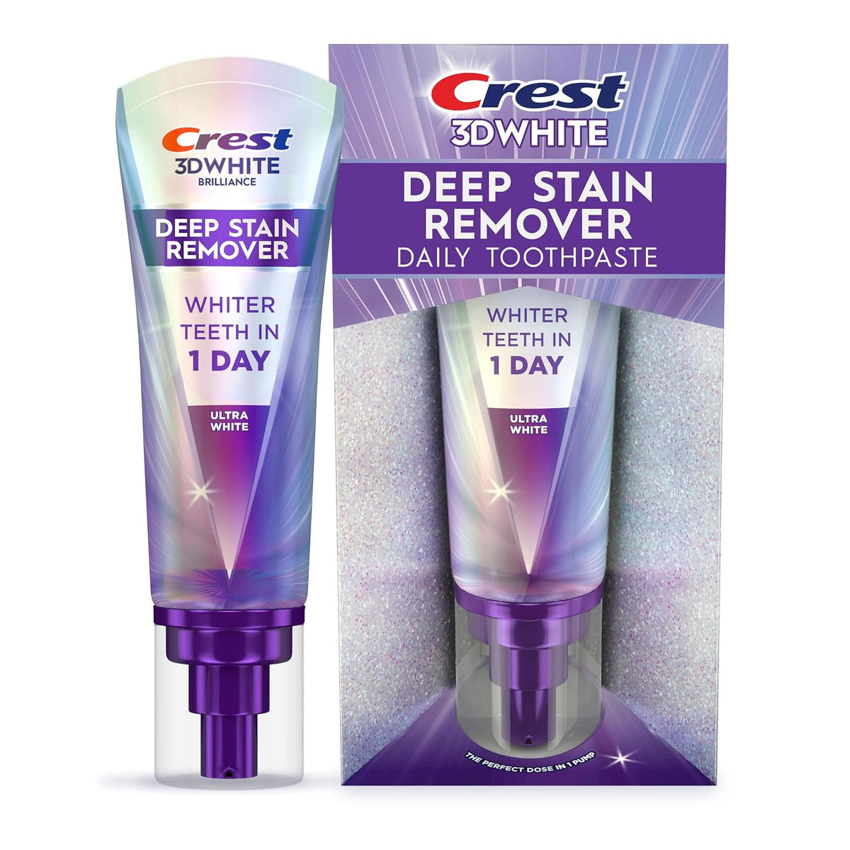 Crest 3DWhite Brilliance Deep Stain Remover Ultra White Toothpaste - 3.1oz
