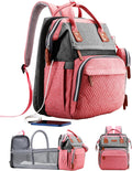ISMGN Diaper Bag Backpack with Changing Station, Baby Bag for Mom, Grey