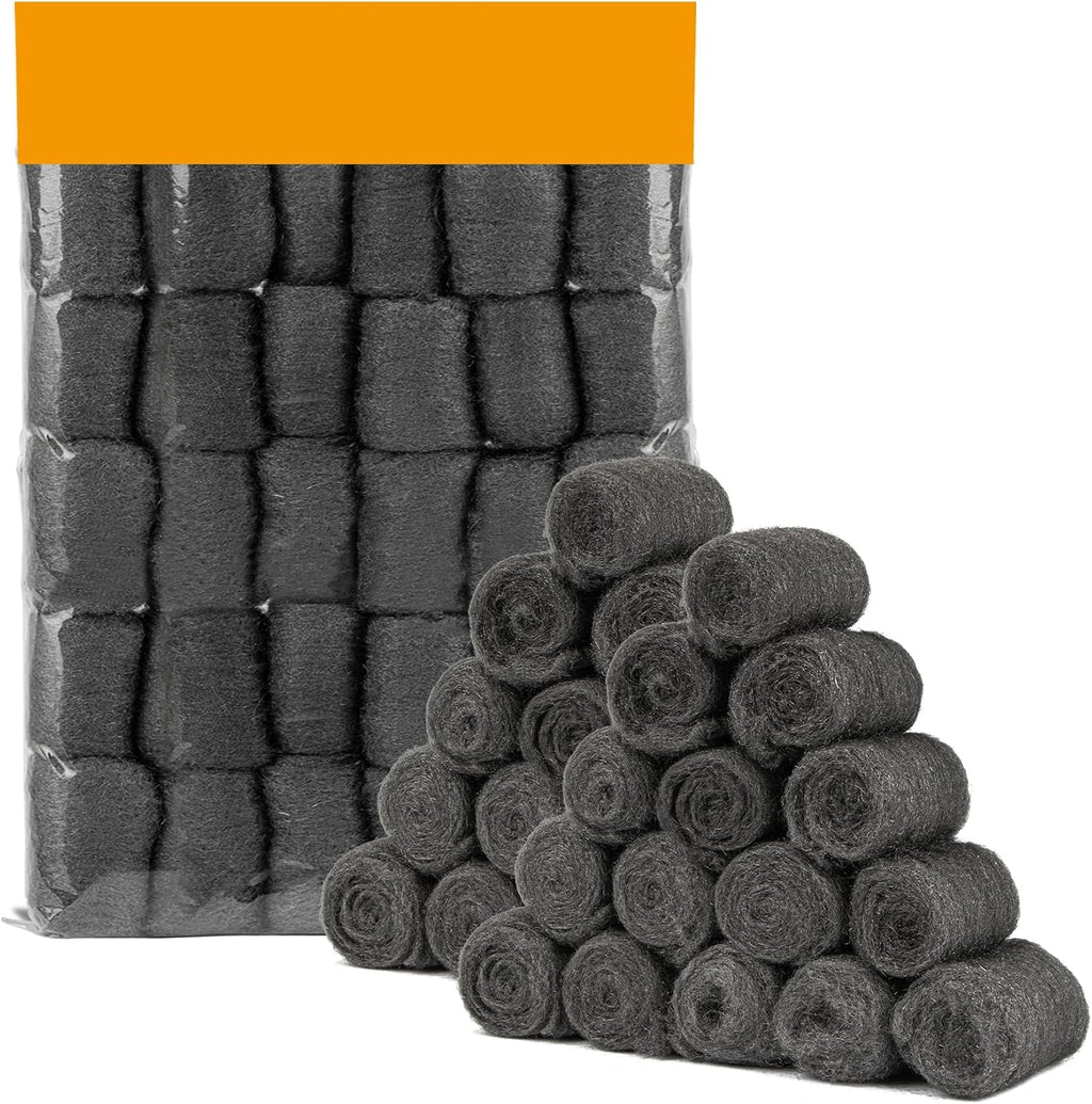 MAQIHAN Steel Wool Pads 0000 15pcs - for Mice Control, Polishing, Cleaning