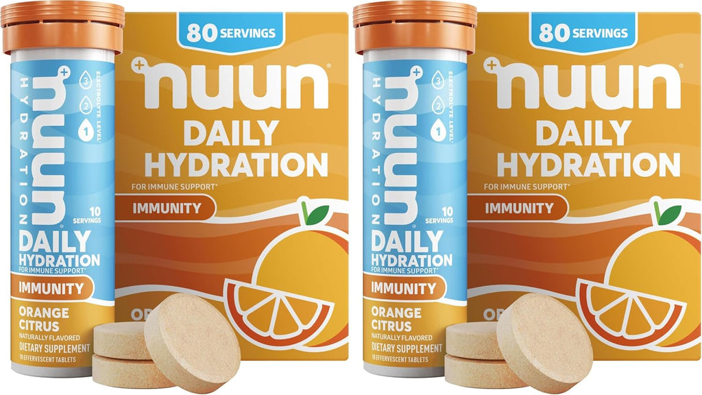 Nuun Immunity Electrolyte Tablets Blueberry Tangerine & Orange, 4 Pack
