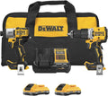 DEWALT 20V MAX XR Impact Driver and Hammer Drill Cordless Power Tool Combo Kit, Includes 2 x 4ah POWERPACK Batteries and a Charger (DCK250QQ2)