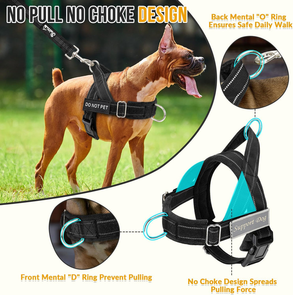 SlowTon No Pull Dog Harness with Front Clip - Heavy Duty, Soft Padded