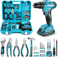 Seesii 21V Power Drill Set, 190Pcs Tool Kit with Toolbox for Home DIY