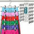 ZOBER 3-Pack 6-Tier Skirt Hangers with Clips, Clothes Hangers for Pants