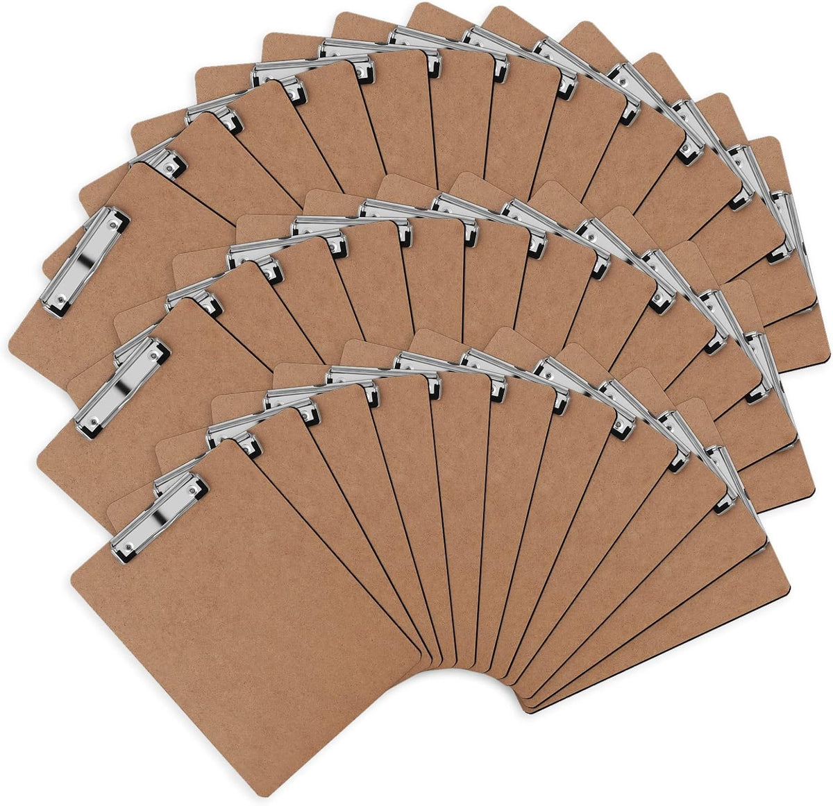 PANDRI 36 Pack Hardboard Clipboards, Low Profile Clip, A4 Letter Size
