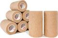 CARBOU Self Adhesive Cohesive Bandage Wrap 8 Pack 4x5yd Cohesive Tape Beige