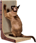 EHEYCIGA Cardboard Cat Scratcher for Indoor Cats, 26.8 Inch, Brown