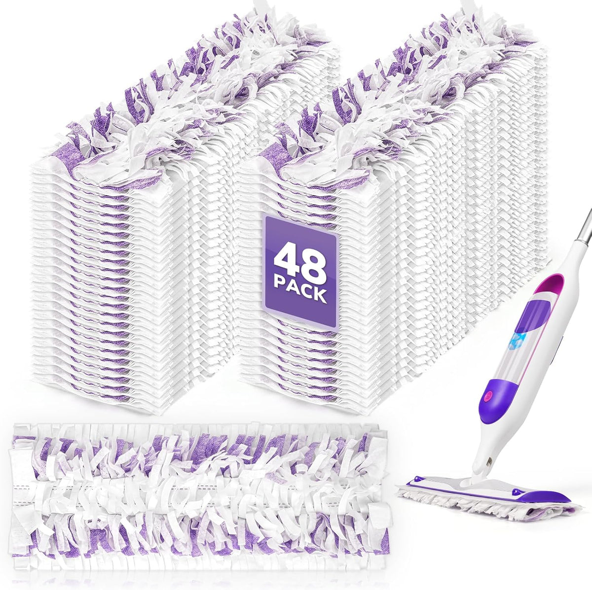 AIR U+ 24 Pack Disposable Power Mop Pads Refills for Swiffer Power Mop
