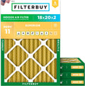 Filterbuy 16x20x1 Air Filter MERV 11 Pet & Allergy Defense (4-Pack)