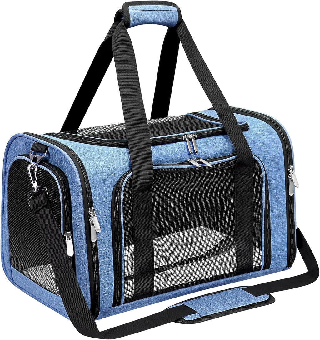 Soft-Sided Cat/Dog/Pet Carrier, Collapsible Pets Travel Carriers