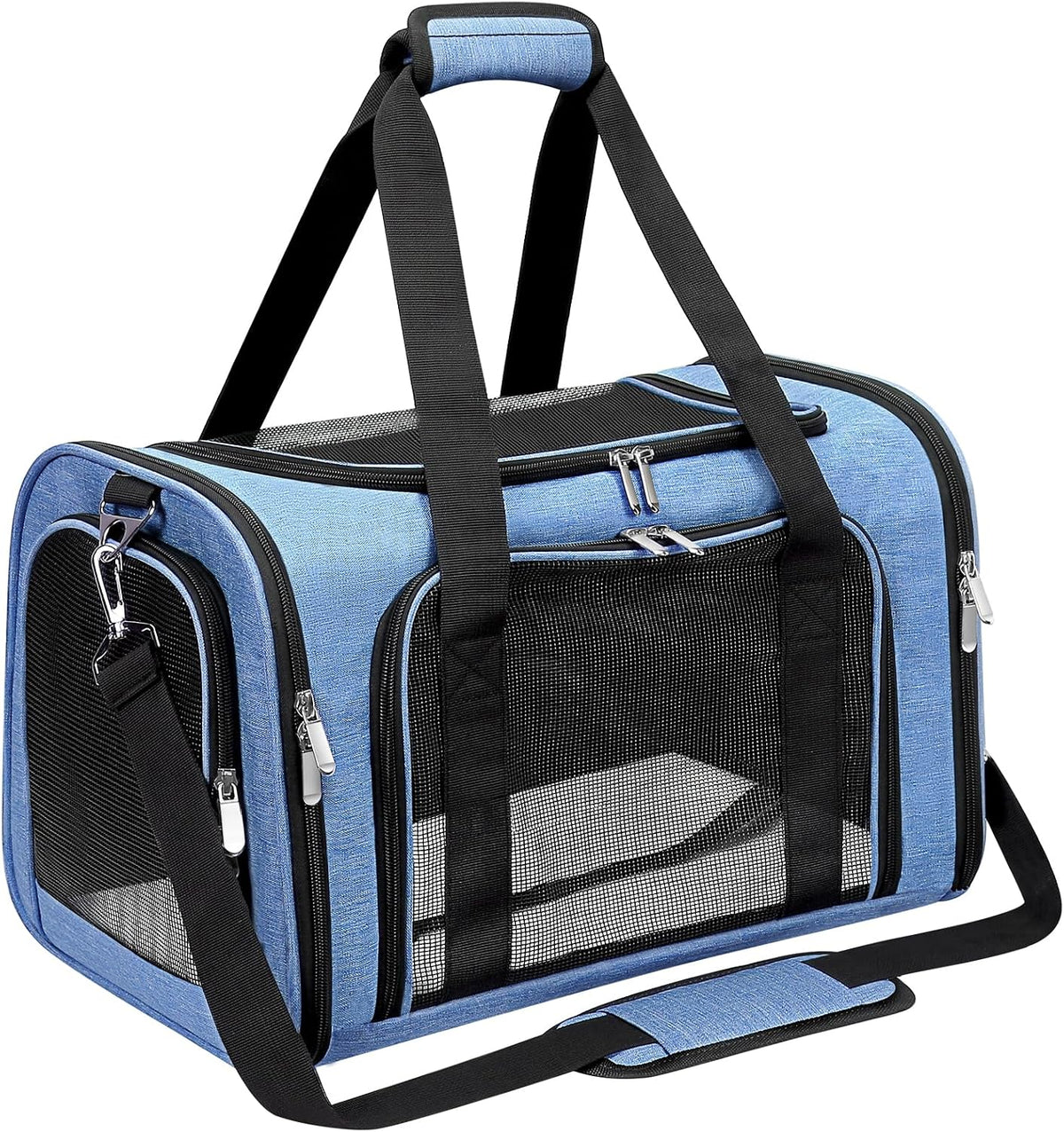 Soft-Sided Cat/Dog/Pet Carrier, Collapsible Pets Travel Carriers